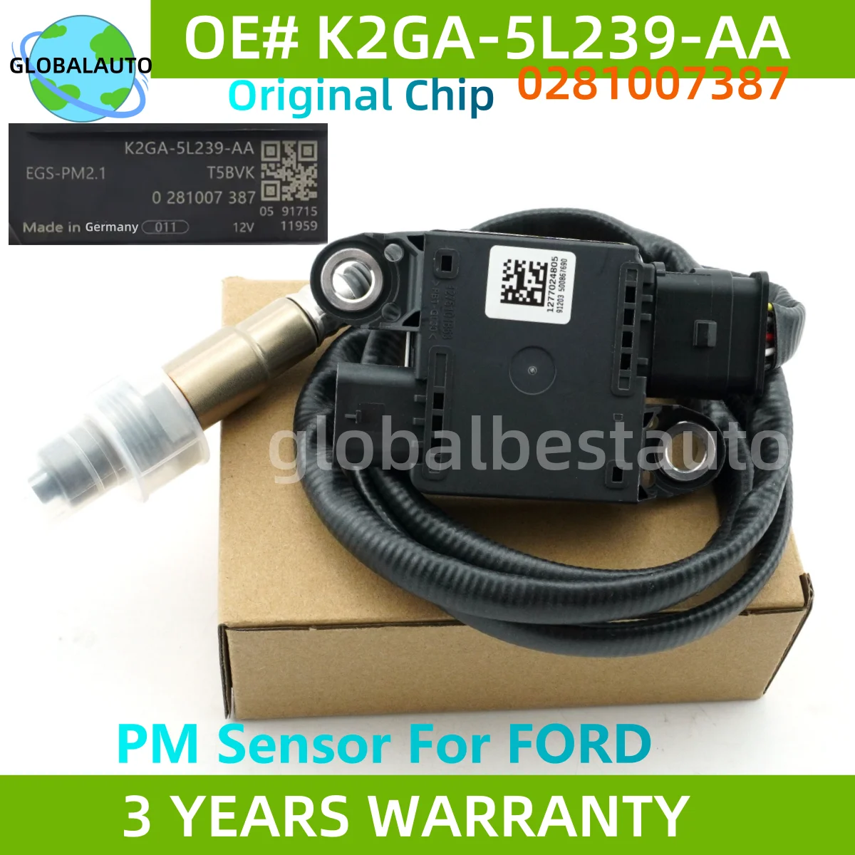 

K2GA-5L239-AA K2GA5L239AA New Particulate Matter Sensor PM Sensor for FORD MONDEO MK5 2019 GALAXY MK4 2.0 MK2