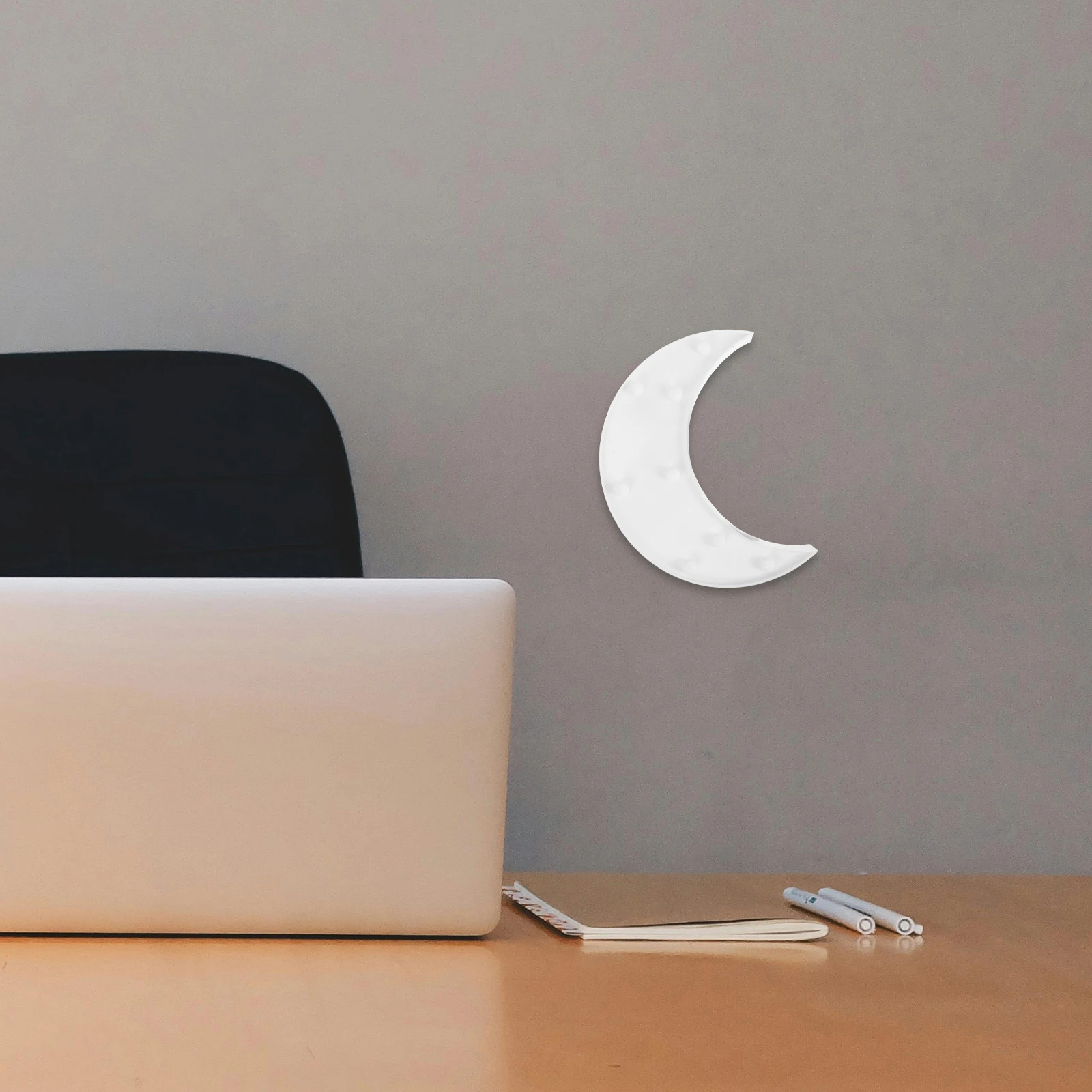 

2Pcs Moon Night Bedside Lamp Warm Light Bedroom Decor Lovely Night Lamp Mini Table Lovely nament Plastic Material