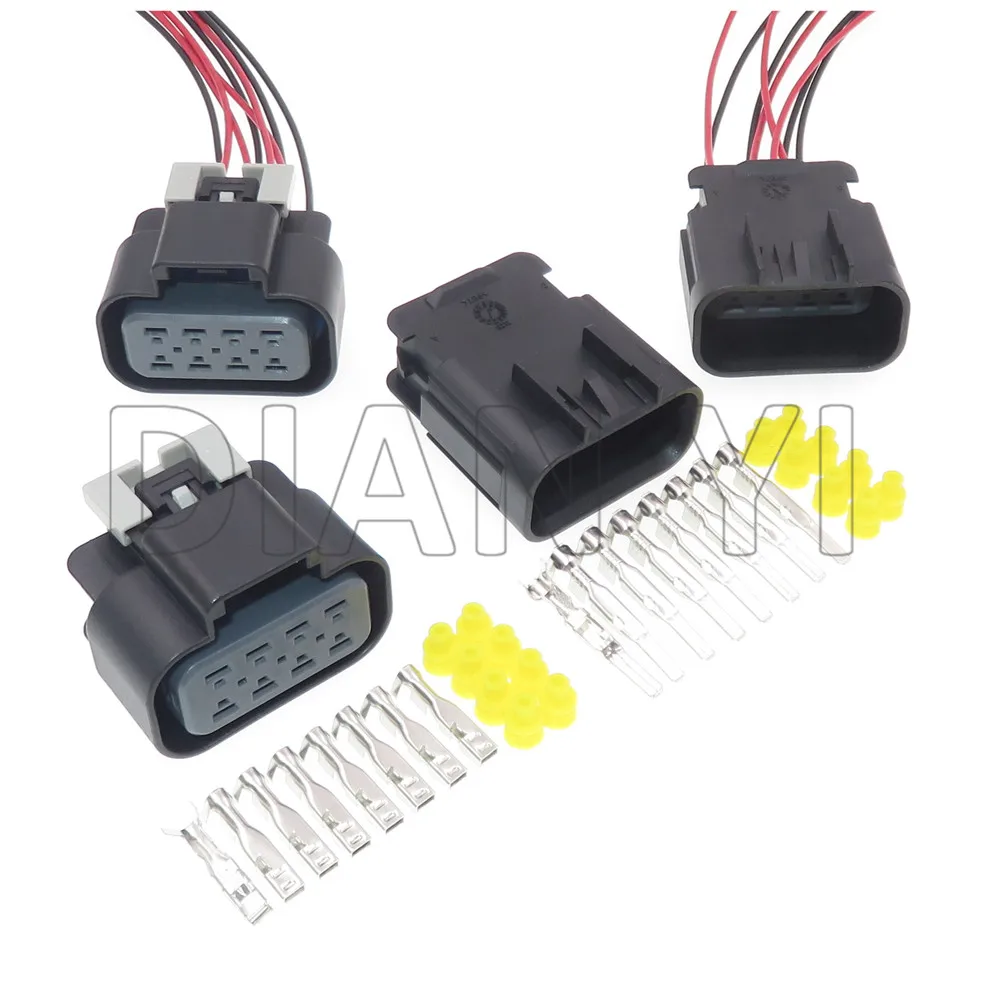 1 Set 8 Way Waterproof Connector Headlight Harness Plug AC Assembly Car Socket 15326654 15326655 For BUICK