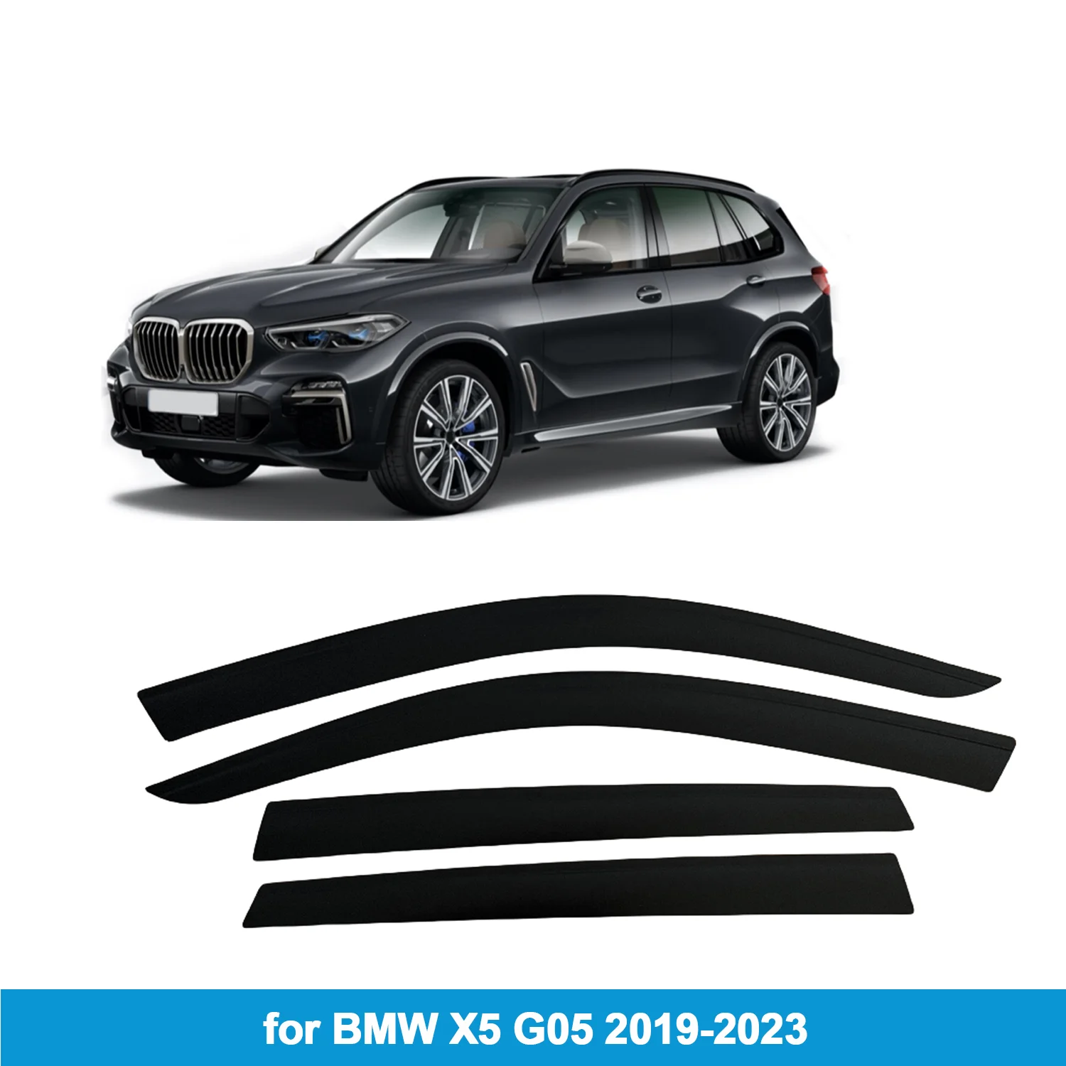 

Для BMW X5 G05 SWB 2019-2025 Автомобильный козырек на боковое окно, козырек на дверь, защита от ветра и дождя, аксессуары, лента для наружного крепления на