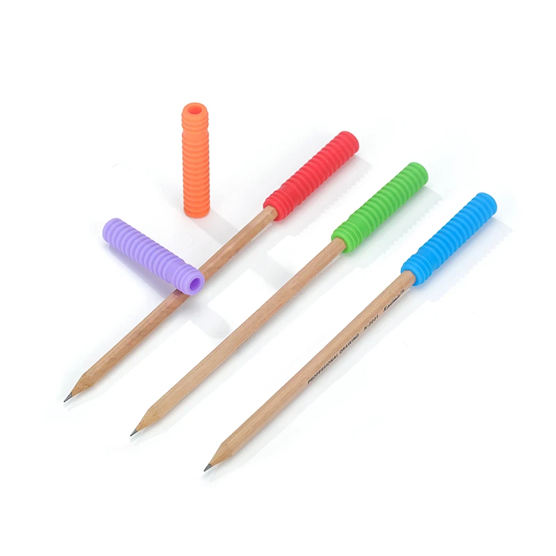 Set di toppers per matite da masticare sensoriali da 5 pezzi Set di toppers per matite in silicone masticabili per massaggiatori con esigenze di motori orali