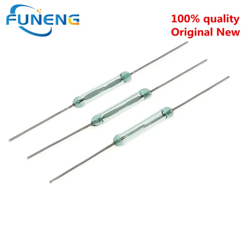 100PCS MKA14103   Reed switch Normally Open 2*14MM Gold / Silver Mka-14103 Magnetic Induction Switchs