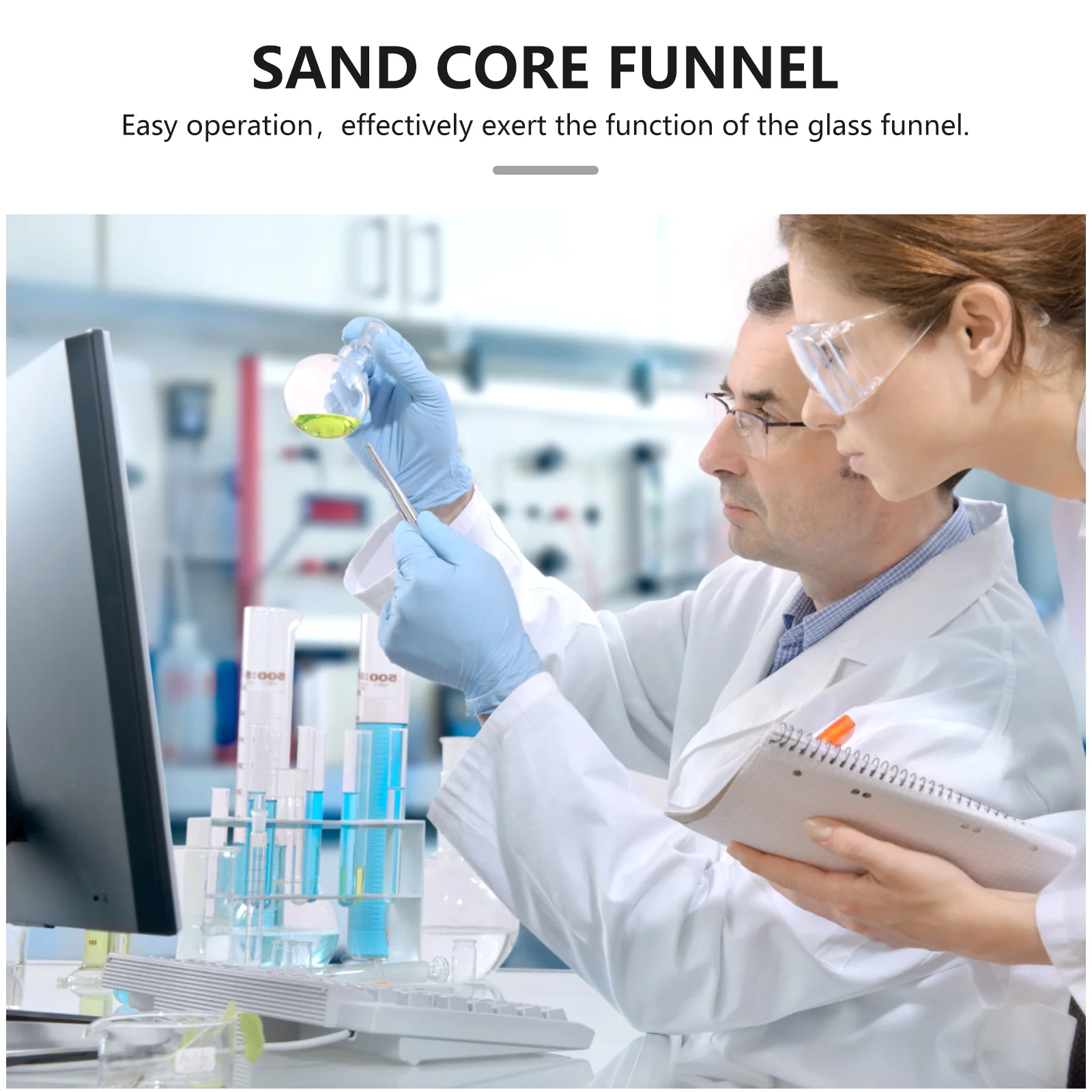 

Glass Funnel Acid Resistant Sand Core Filtering for Experiment Laboratory Use Premium Chemical Durability with Smooth