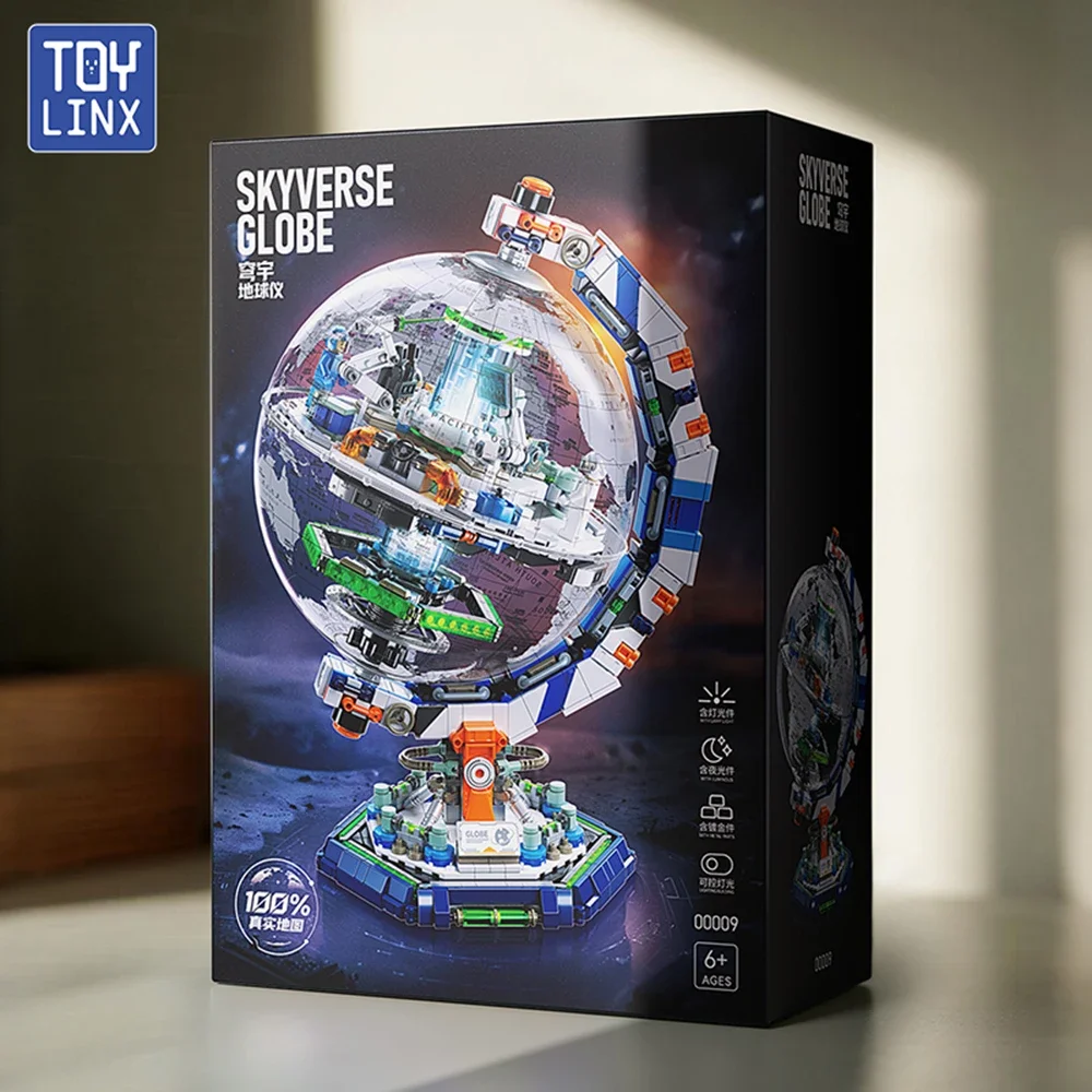 Creative Technology Space Station Transparent Globe Building Blocks High Tech Construction Bricks Set Toy Gifts For Children New