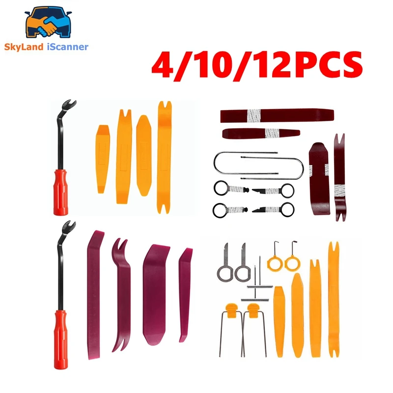 Auto Door Clip Panel Trim Removal Tools Kits Navigation Blades Disassembly Plastic Car Interior Seesaw Conversion Repairing Tool