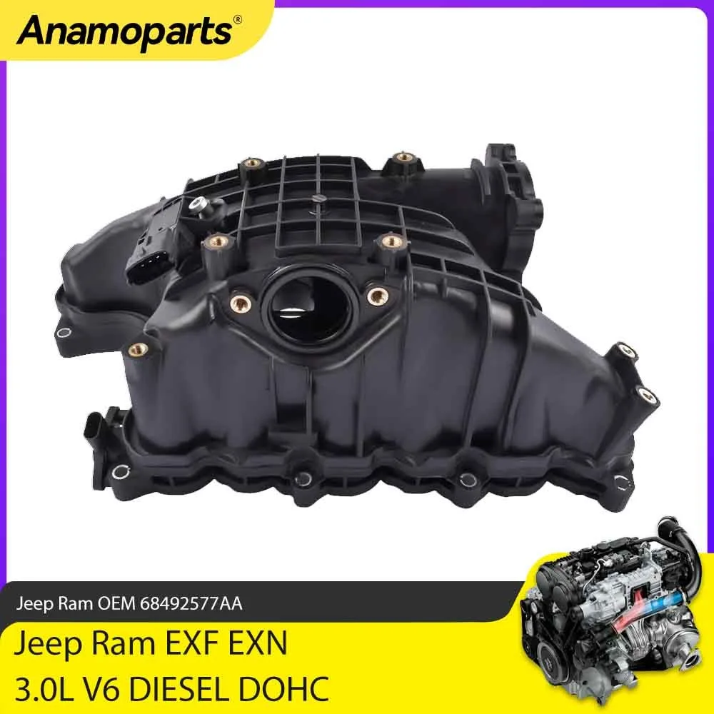 

Детали двигателя Впускной коллектор подходит для 3,0 л T для Jeep Grand Cherokee Ram 1500 Classic EXF EXN 3.0L V6 Diesel 68492577AA