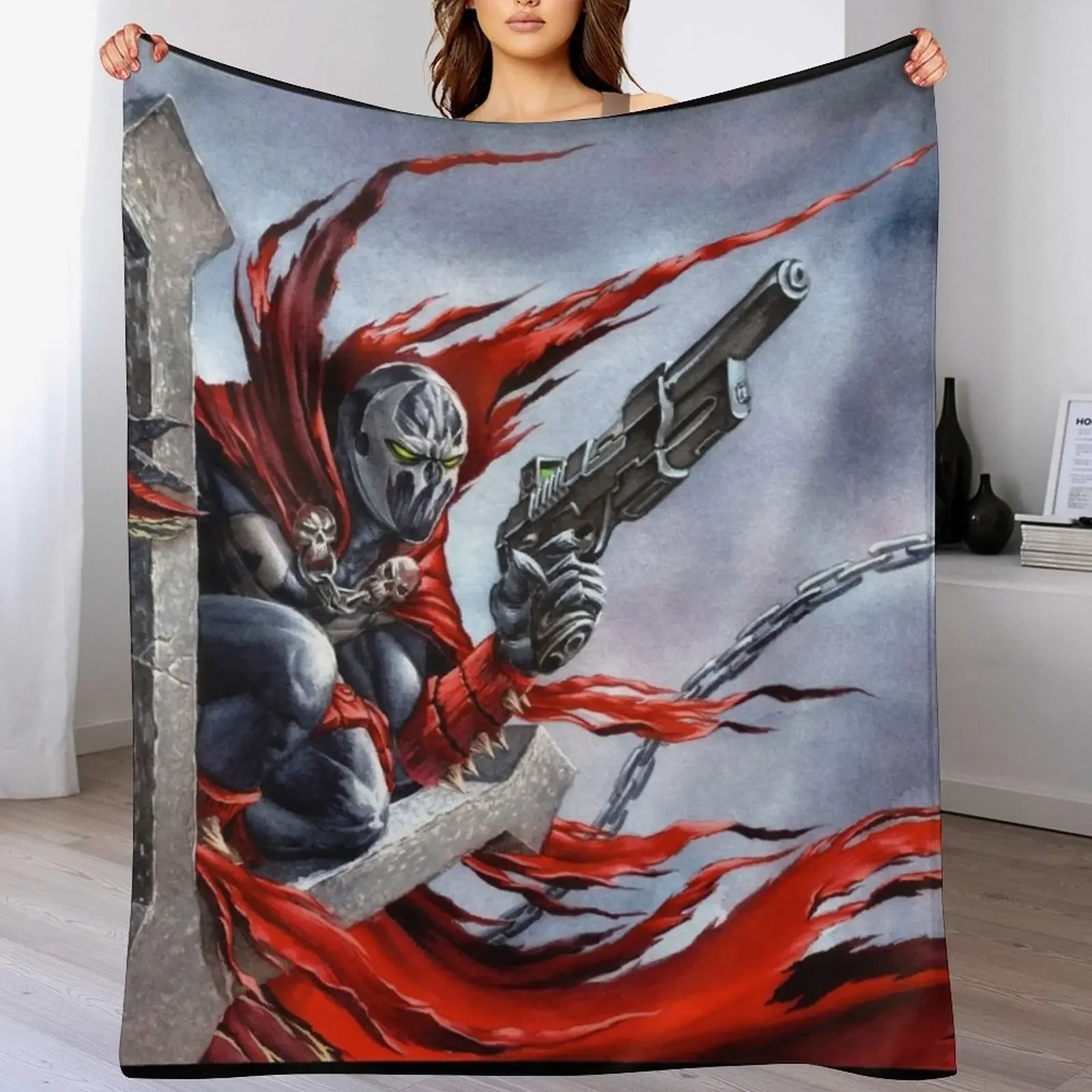 

Spawn on the cross - Spawn Fan Art Throw Blanket blankets and throws Cute Plaid Kid'S Blankets For Baby Blankets