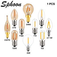 G40 Led 220V Replacement Bulb E12 E14 0.5W 1W 2W S14 C7 T16 LED Lamp LED Filament Night Light For Chandelier String Light