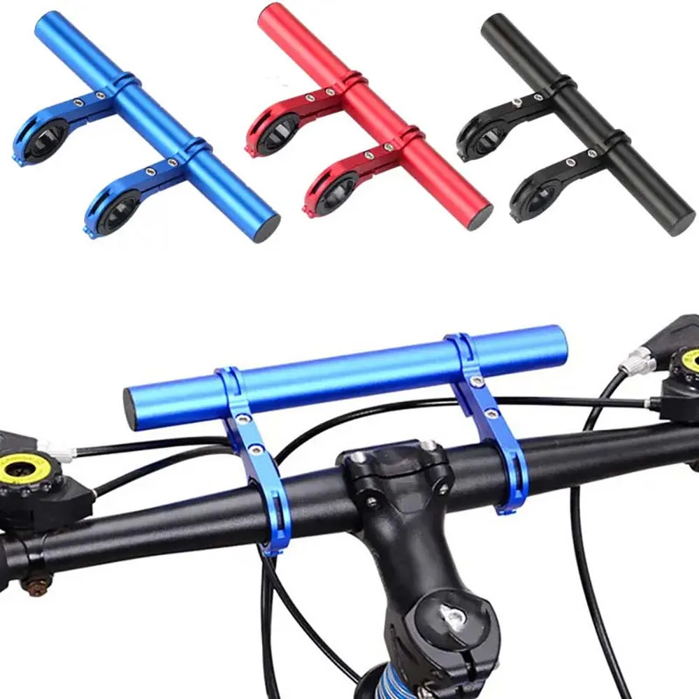 20cm Aluminum Alloy Bicycle Handlebar Extended Bracket Mountain Bike Front Light Bracket Extender Rack Parts