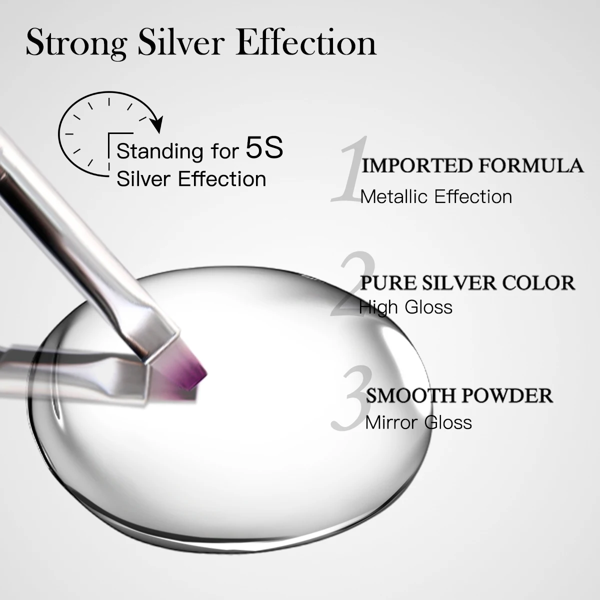 2/3 PC โลหะภาพวาดเล็บเจลชุดทองเงิน DIY อุปกรณ์เล็บเคลือบเงากึ่งถาวร UV/LED เล็บเจลออกแบบ