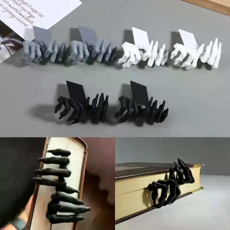 

2 шт. креативных закладок для книг, необычные и персонализированные, с 3D-печатью, дизайн в стиле хоррор, прочные материалы
