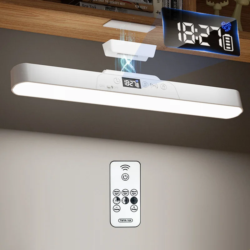 Lampe de bureau magnétique pour soins des yeux, Rechargeable par USB, veilleuse LED, affichage de l'état et du temps de la batterie, lampe de lecture pour la cuisine