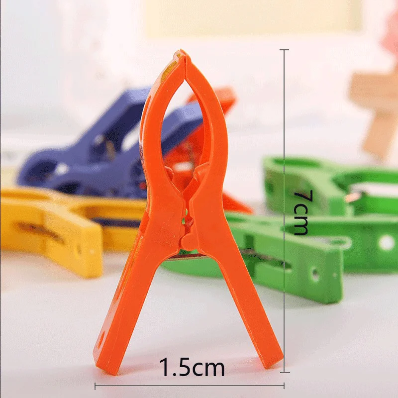 8Pcs/set Hanger Clips Plastic Windproof Clothes Pins Spring Clamp Beach Towel Powerful Clothespins Quilt Clip