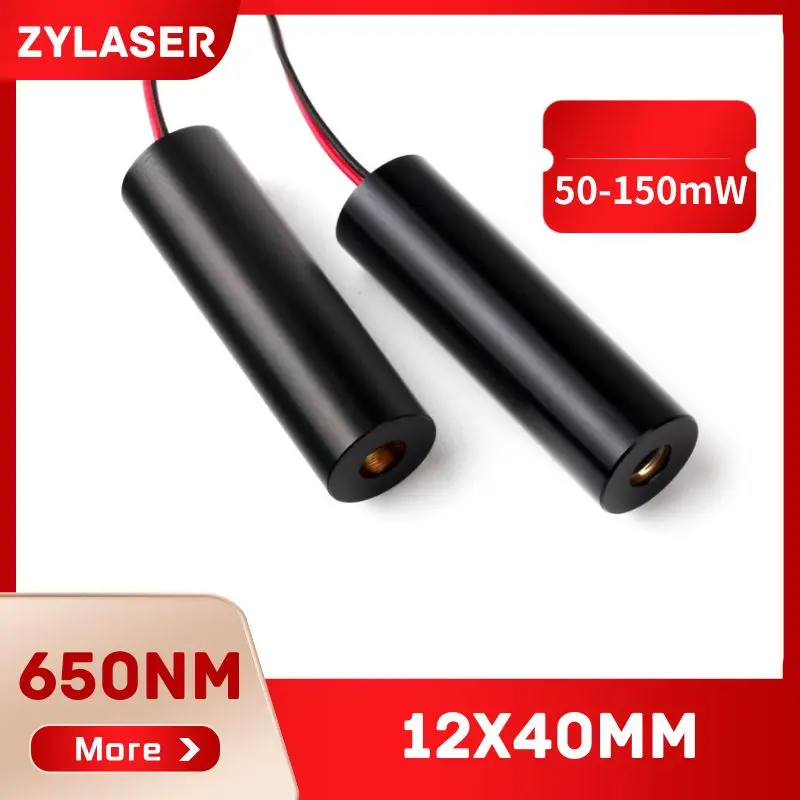 650nm Red Dot 12x40mm Glass lens 50mw 100mw 150mw Laser Module For Marking Machine Alignment Laser Positioning Accessories