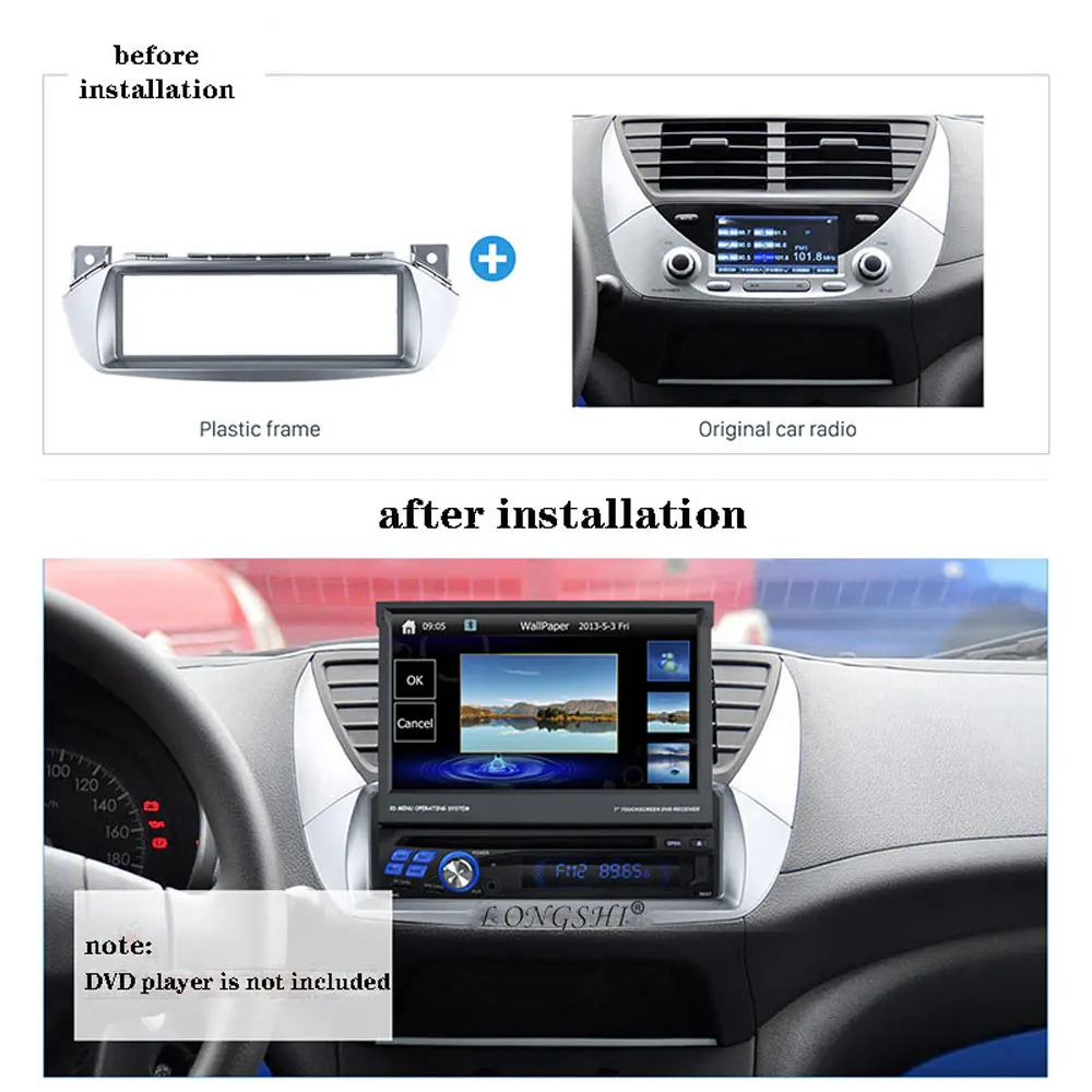 1DIN Car Radio Fascia for SUZUKI Alto NISSAN Pixo Maruti A-Star Stereo Dash Fit Kit Install Fascia Face Plate Panel DVD Frame