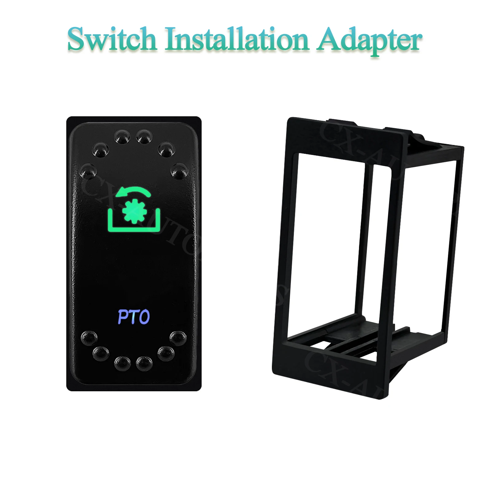 Switch Installnation Adapter ABS Housing Bracket Rocker Switch Flush Mount Panel for UTV ATV Polaris RZR Can-Am Switch Adapter