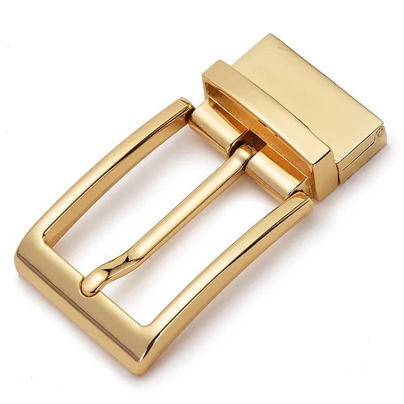 Fashionable Belt Buckles Gold Color Solid Zinc Alloy Buckles 360° Rotatable Design DIY Belt Accessories