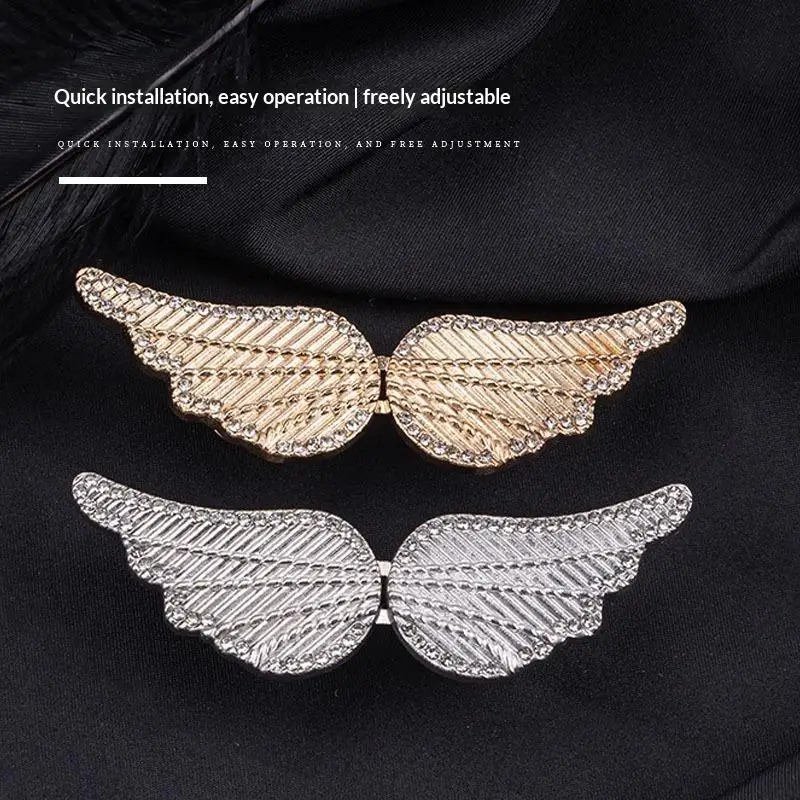1 Set Strass-Flügel-Schnalle Hosen-Taillenverengung Abnehmbare Taillenknöpfe Pins Gürtelzubehör Hosenclips Ohne Nähen – Detail 9