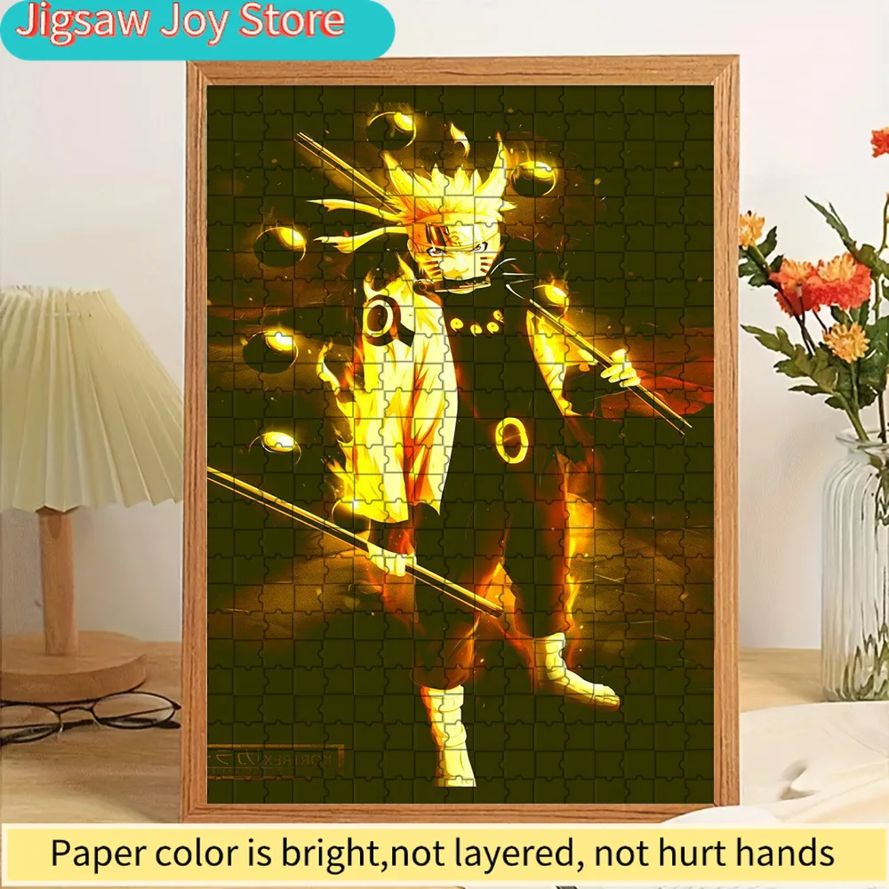 Rompecabezas de papel del anime Naruto Uzumaki Six Paths Sage Mode, rompecabezas de papel con personajes ninja, juguete educativo decorativo, regalo para