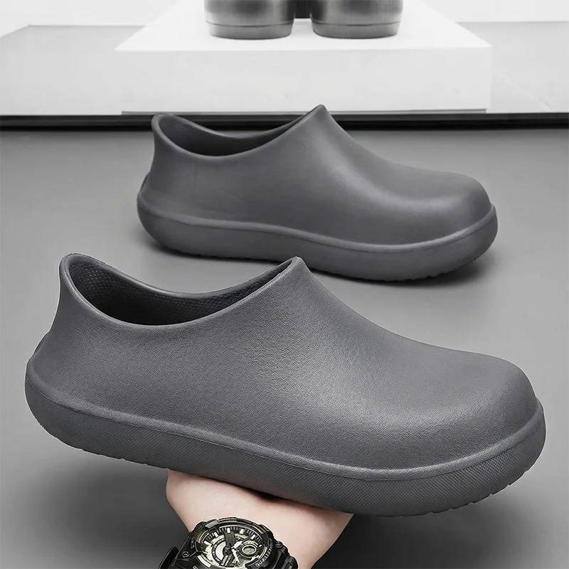 Professionelle rutschfeste Kochschuhe für Herren, ölbeständig, wasserdicht, atmungsaktiv, langlebig, leichte Arbeitssandalen für Restaurants – Detail 5