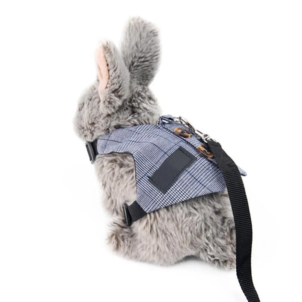 

1Set Rabbit Harness Suit Lightweight Creative Vest Portable Traction Rope Rabbit Leash Walking Outdoor Portable Traction Rope