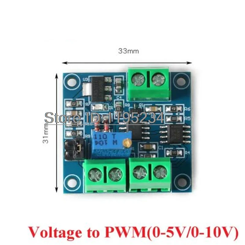 1pcs Voltage to PWM Converter Module 0%-100% to 0-5V 0-10V Digital to Analog Signal PWM Adjustable Power Module