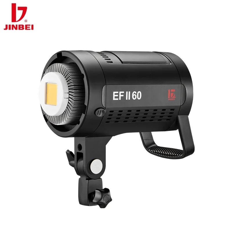 Luz de Vídeo LED JINBEI EFII60 60W 5500K Versão Branca Luz Contínua com Montagem Bowens para Gravação de Vídeo em Estúdio