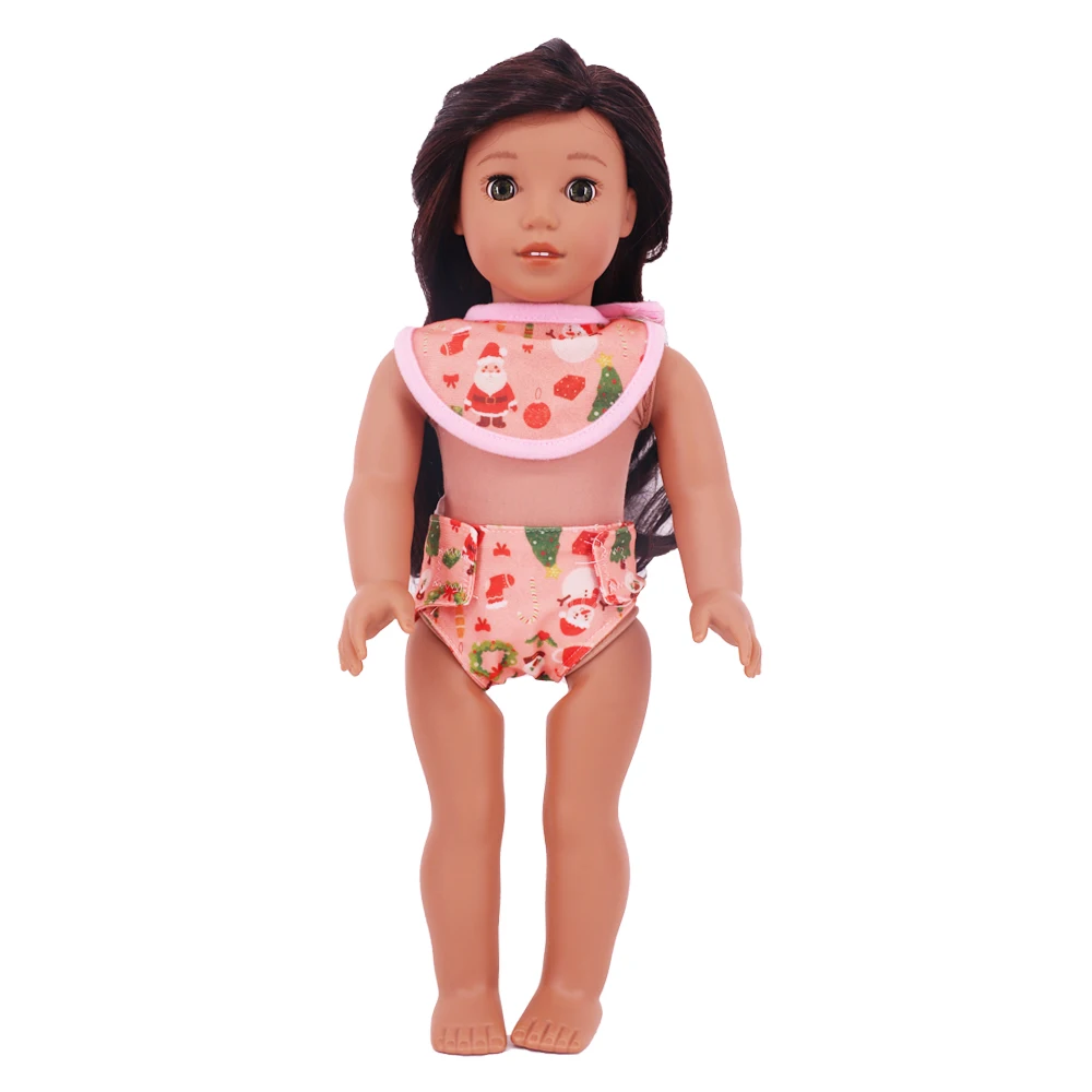 Doll Accessories Water Towel+Underwear For 43cm Baby New Born & 18inch American Doll Girl's Baby Bottle Bib Diaper,OG Dolls Gift