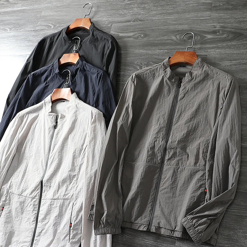 

Ультралегкая ультра дышащая мужская летняя одежда с воротником-стойкой, защита от солнца, верхняя одежда Jaet Faion Urban Sle Long Sl...