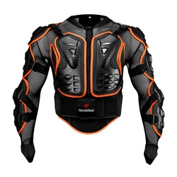 HEROBIKER Motorcycle Jacket Men Full Body Motorcycle Armor Motocross Racing Moto Jacket Riding Motorbike Protection Size S-4XL