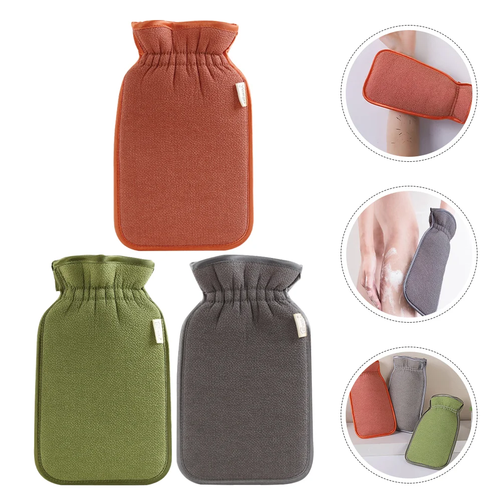 

3 Pcs Scrub Gloves Body Wash Exfoliating Shower Scrubber Mitt Rayon Mitten Exfoliator Bath Heavy for Exfoliation