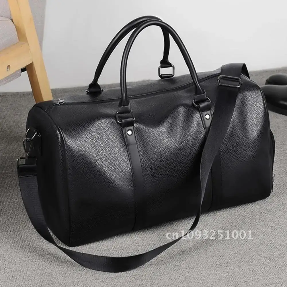 Fashion Multi-Function Full Grain Genuine Leather Travel Bag Men's Bag Bags Tote Leather Bag Luggage Duffle Large Travel