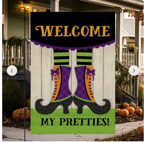 حذاء ساحرة بعلم الحديقة مقاس 12 × 18 بوصة FFLCCE ZZA