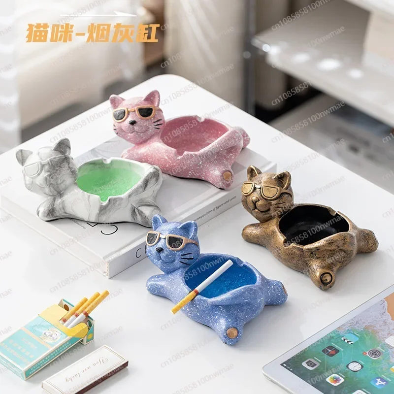 

New creative personality ashtray, ins advanced sense for living room, home trend grade decor