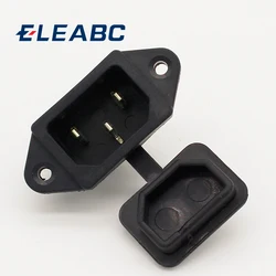 2PCS AC power socket,Fuse Switch with waterproof cover Connector