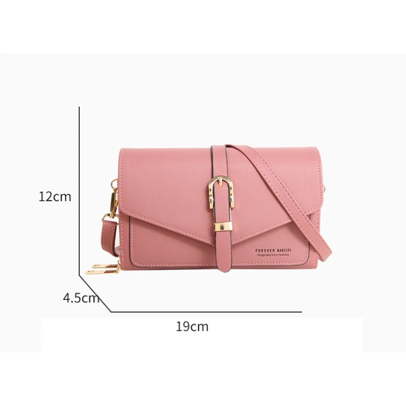 2024 New Flap Crossbody Bags Leisure PU Leather Shoulder Bag Large Capacity Phone Small Square Bag Solod Color Women\'s Handbags