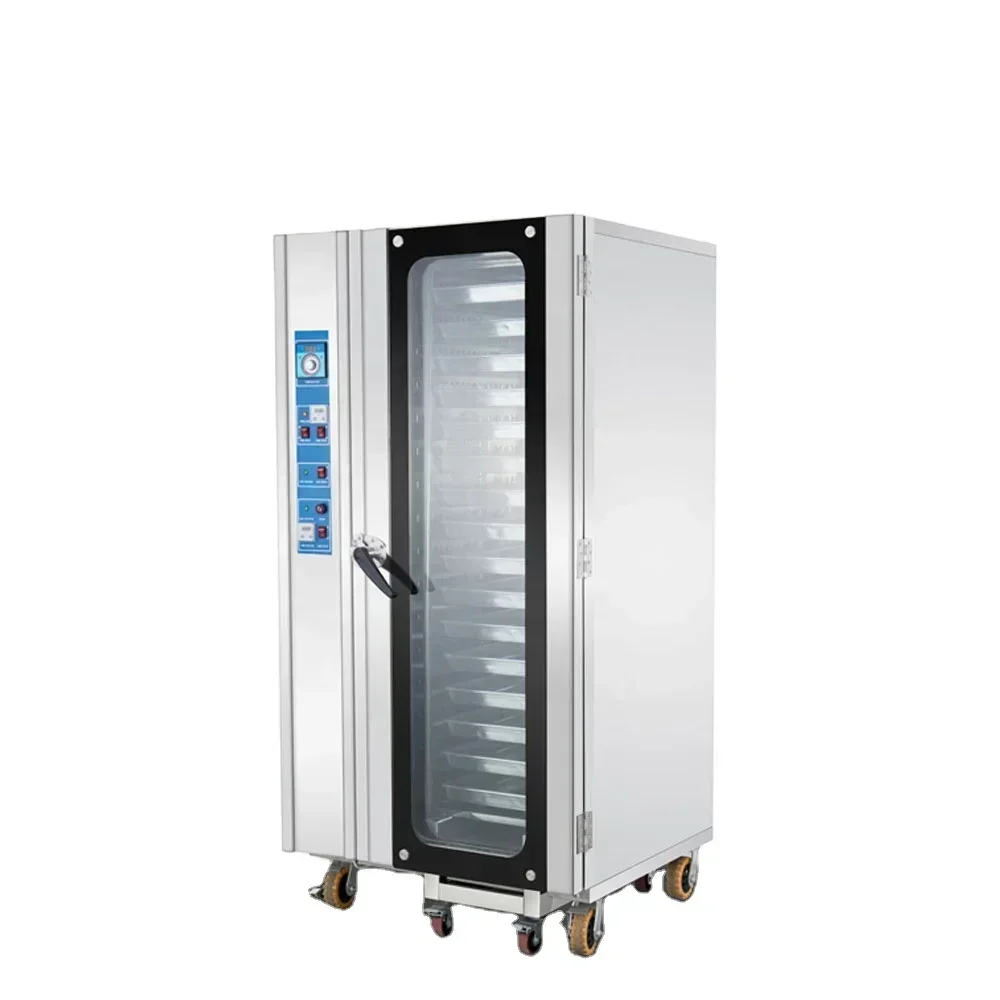 Freestanding Built-in Oven, 16 Tray Commercial Large Capacity Bread Bakery Machine, Movable Structure with Wheels