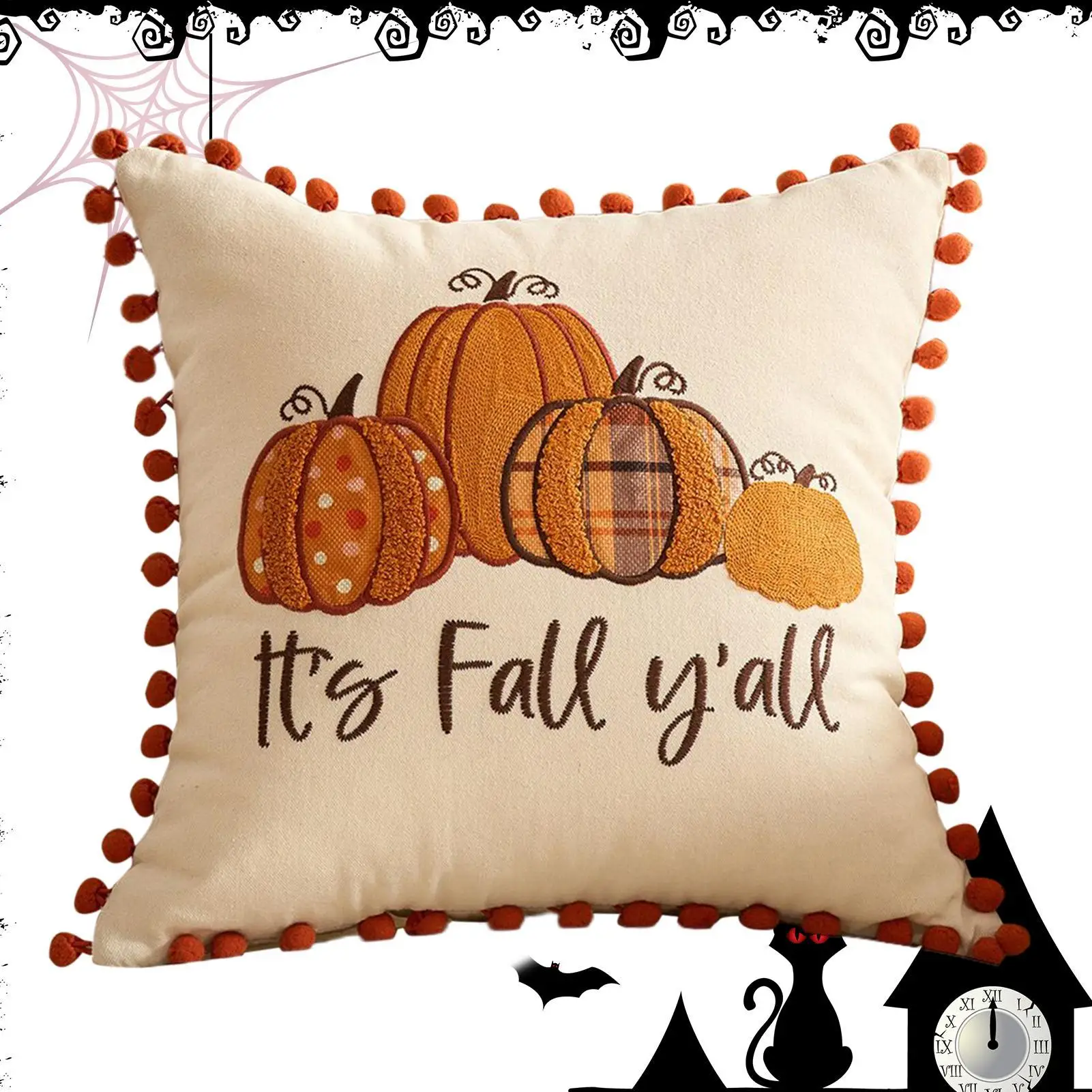 

Осенние наволочки на День Благодарения, осенний декор, наволочки с тыквой, 18x18 дюймов, наволочка для спальни, Хэллоуина
