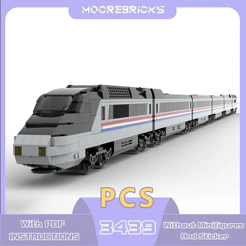 The New Metroliner Model MOC Urban Passenger Trains Building Blocks Classic Toy Bricks Desktop Decorative Children\'s Gifts