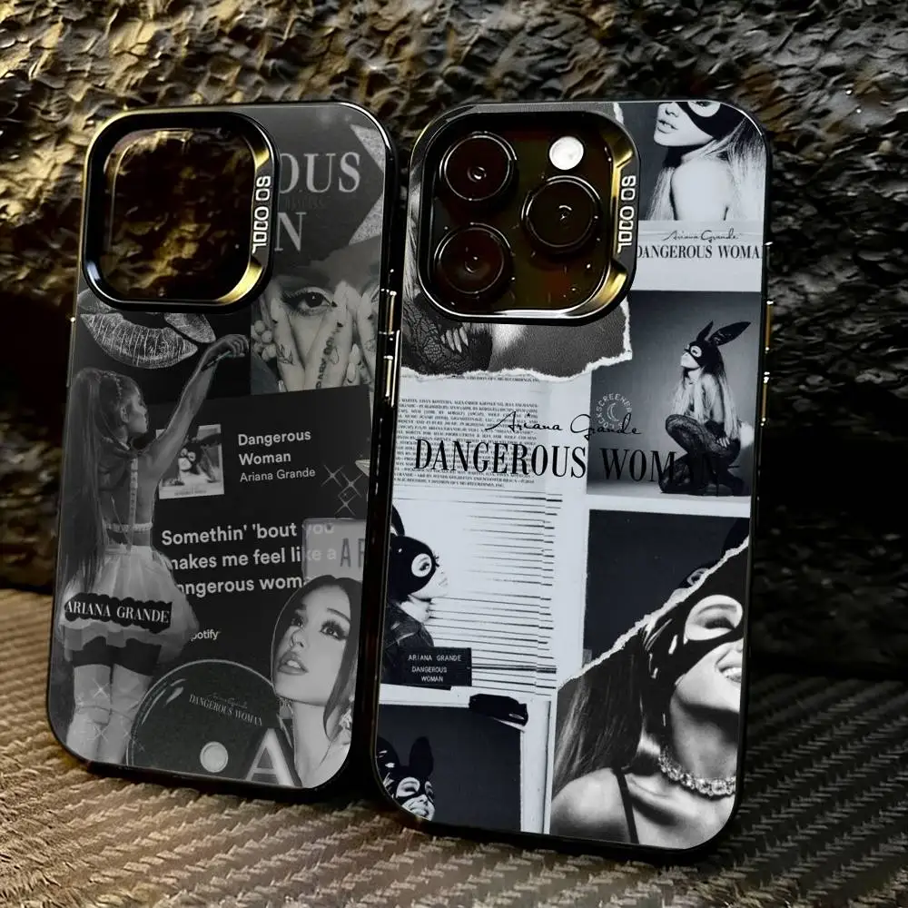 

A-ariana G-grande Phone Case For iPhone 17,16,15,14,13,12,11 Plus,Pro Max,XS,Colorful Silver Phone case Funda Cover