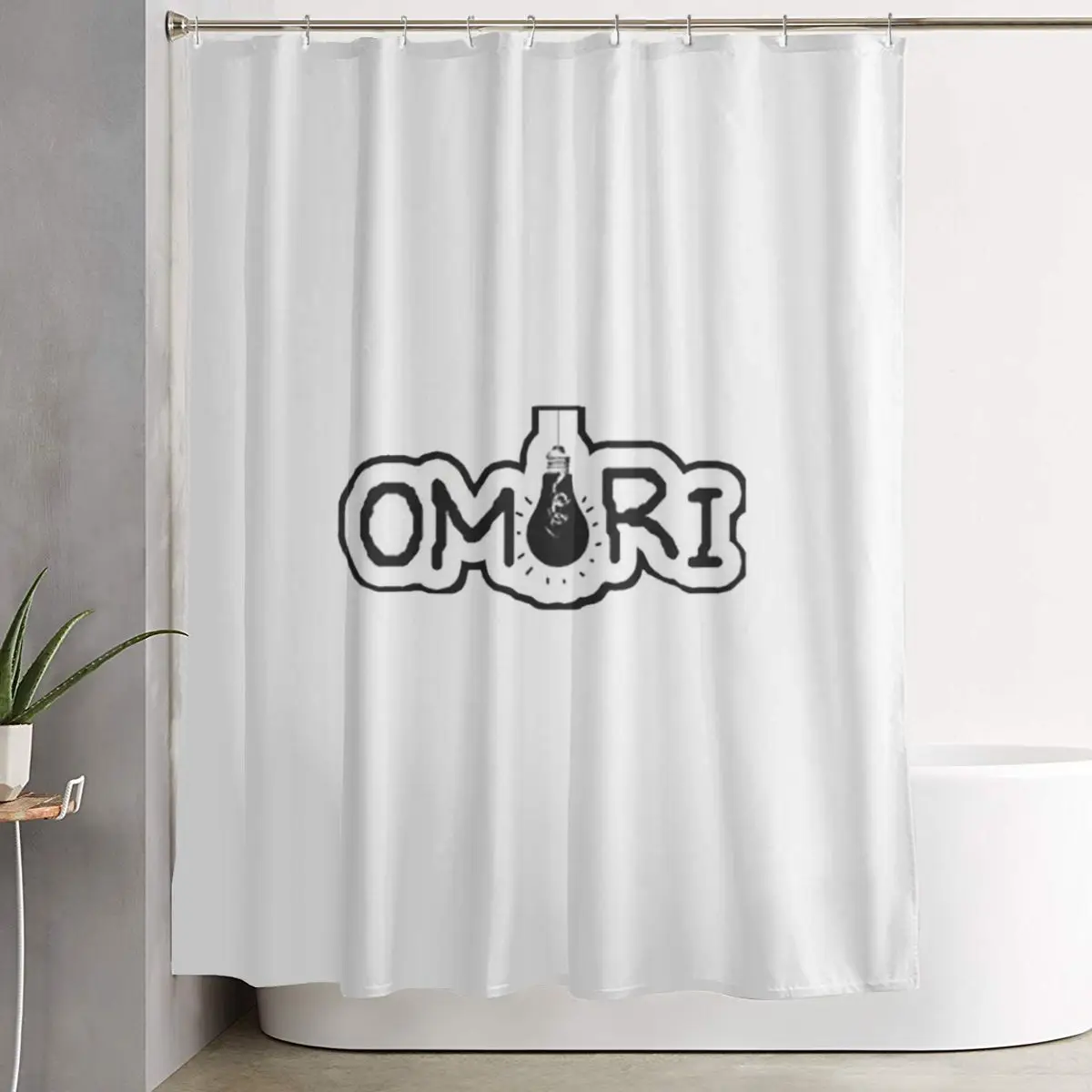 

Занавеска для душа Omori Game Basil Mari Kel Aubrey (1) из полиэстера, водонепроницаемая, с крючками