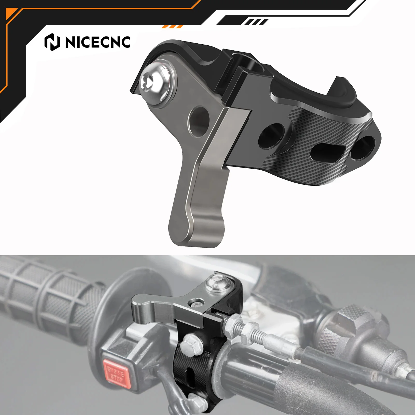 

NICECNC Rotating Bar Clamp Hot Start Lever For Kawasaki KX250 Suzuki DRZ400 RM YAMAHA YZ250 WR YZ 250F 450F Honda XR650L CR CRF