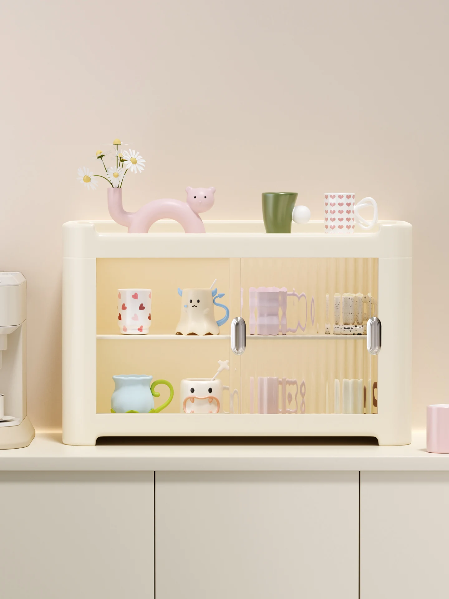 

Двухслойный пылезащитный держатель для чашек Cr Sle, настольный ящик для хранения чашек, роскошный органайзер для кофейных чашек Sensation, органайзер для чайных Break