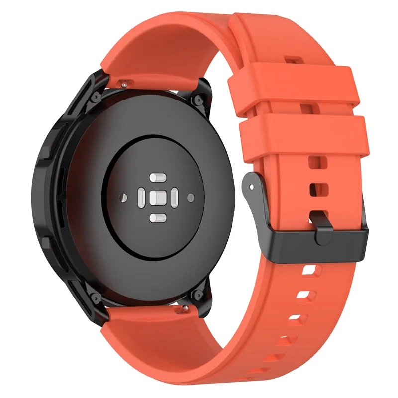 22mm pulseira de relógio para xiaomi mi relógio silicone smartwatch cinto pulseira para xiaomi s1/color2 esporte silicone substituição banda