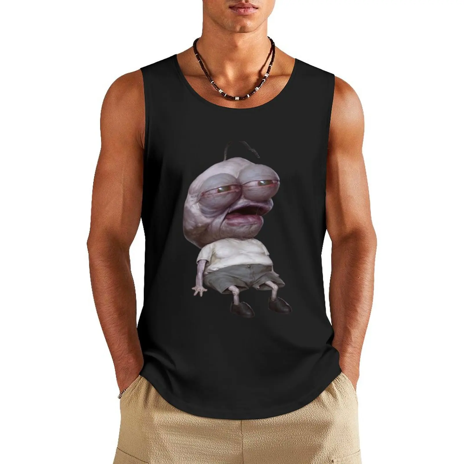 

Smiling Friends Depressed Pim - Adult Swim Tank Top Male clothes basketball