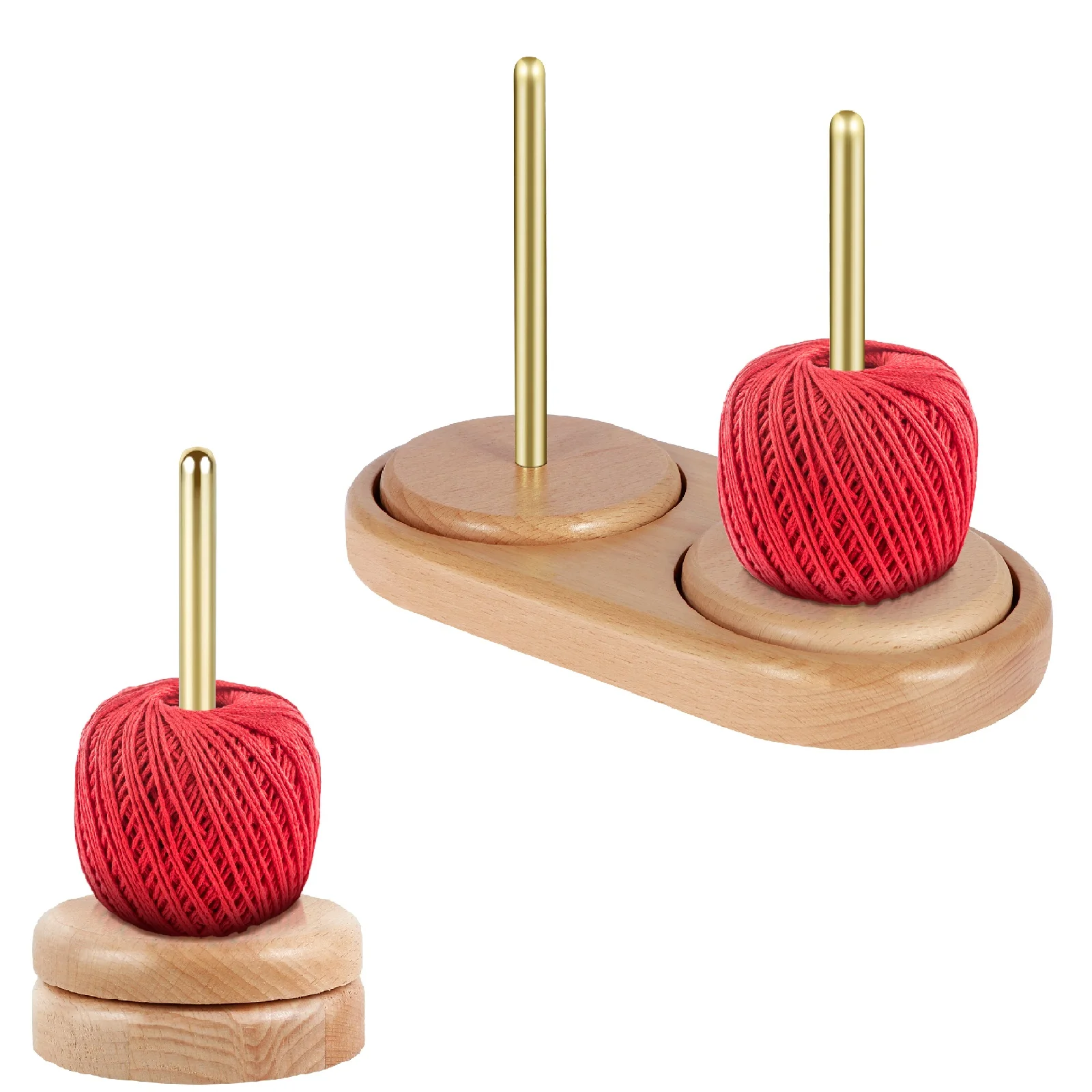 Yarn Ball Holder Rotatable Wool Ball Stand Yarn Dispenser Holder Crochet Accessory for Knitting Crocheting Embroidery Yarn Rack