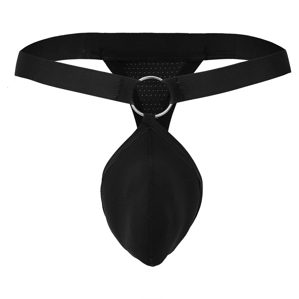 Mens Sexy Fine Mesh Hole traspirante perizoma mutandine Cock Pouch T-Back mutande vita bassa Open Butt Erotic g-string slip