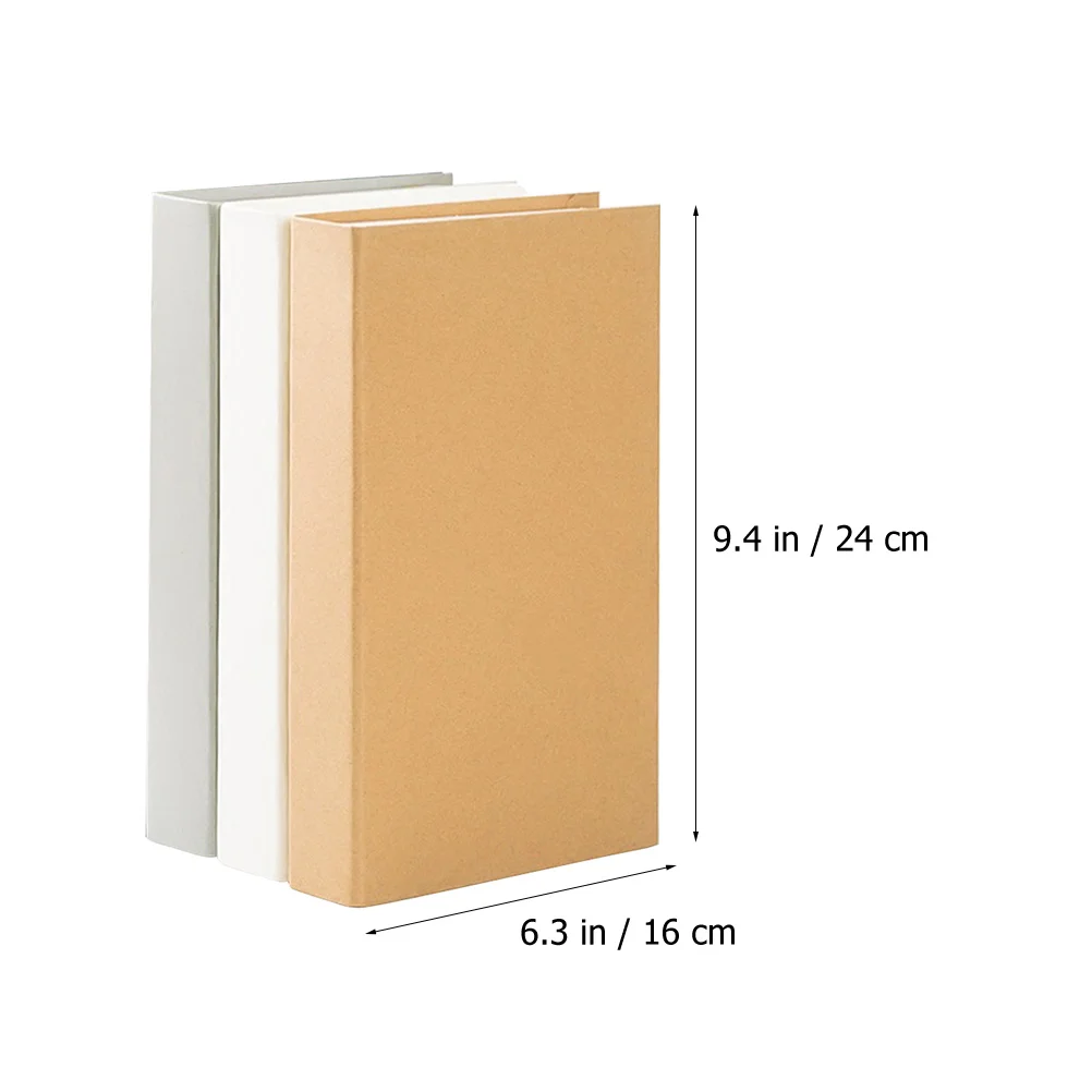 3 Pcs Prop Book Artificial Model Desktop Fake Decor Adorn Decorations Bookcase Simulated Simulation Paper Decorative