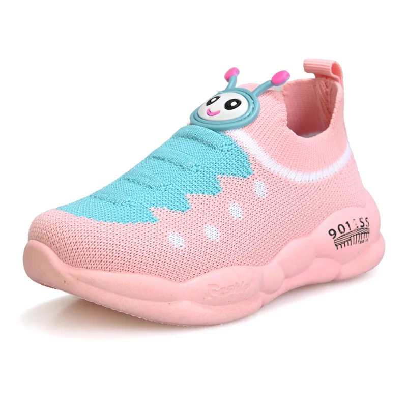 Fashion Baby Girls Boys Sneakers Sport Child Stretch Mesh Shoes Cartoon Infant Kids Baby Running Sneakers