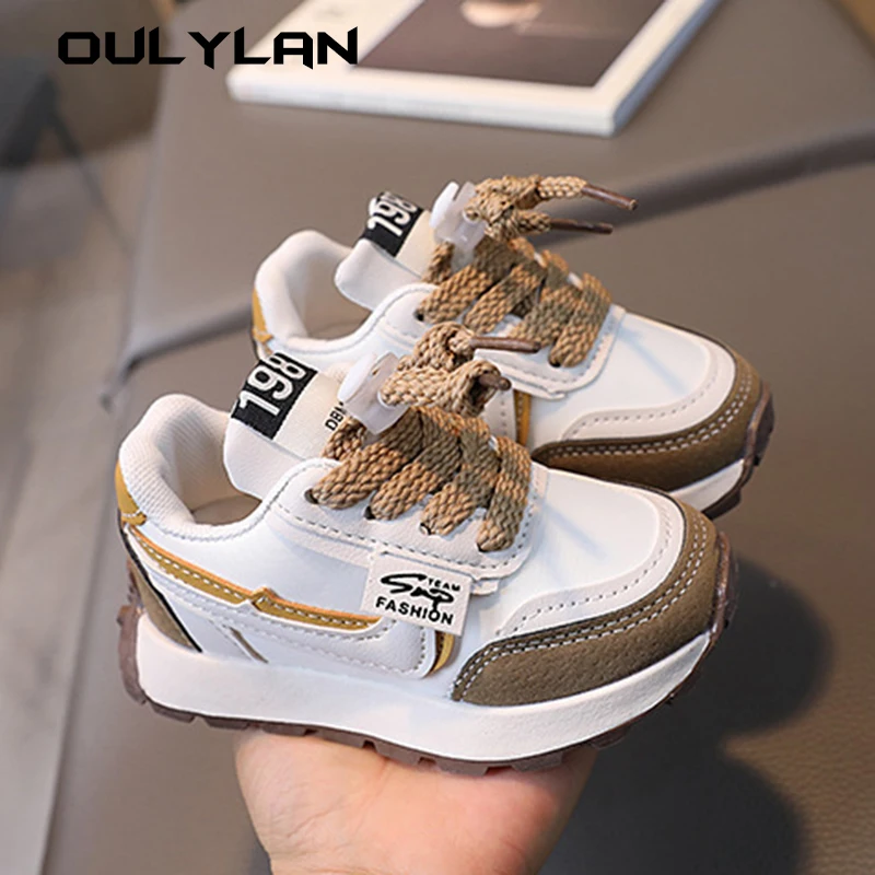 Children's Shoes 2024 Spring and Autumn New Boys and Girls Sports Shoes Casual Board Shoes Leather Soft Sole Casual Shoes